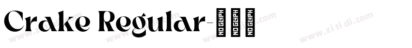 Crake Regular字体转换